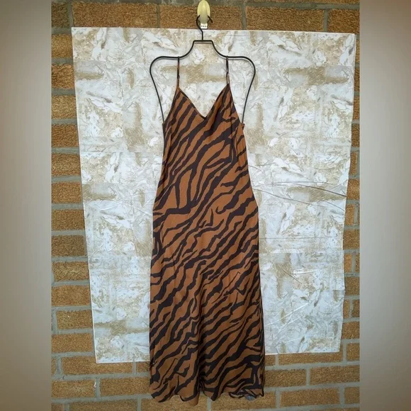AllSaints animal print slip dress size small - Picture 3 of 14